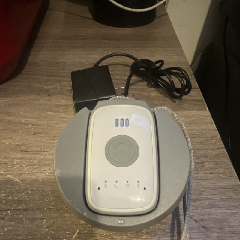 Wireless Emergency Alert System w/ Charging Base & Adapter White/Gray