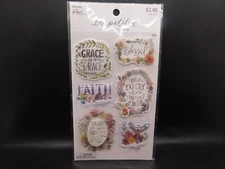 The paper studio la petites 3D stickers 6pc puffy Faith stickers 6pc