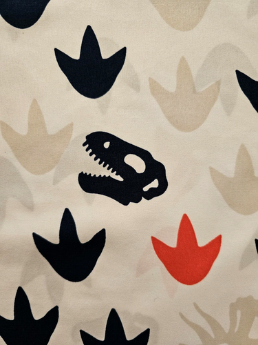 2 Pillowfort Dinosaur Print Standard Pillowcases Dino Footprints & Heads - Picture 5 of 9