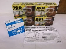 (4)Encon High Impact Chemical Goggle /Retaining Ring /Sight Savers Kit (D31)