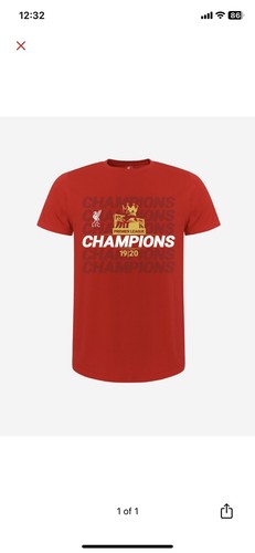 Liverpool FC 19/20 Premier Champion T Shirt Mens Size:S  Red (New With Tag) - Bild 1 von 6