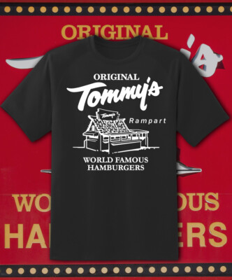 Tommy's Burgers Logo shirt 6 Sizes Youth Med- Adult 6XL! Fast Ship!