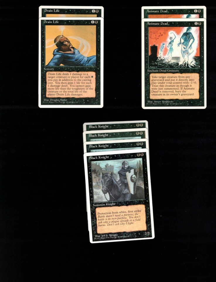 OLD SCHOOL FORMAT MONO BLACK DECK-60 card deck-Magic the Gathering-MTG-RTP - Image 3 of 4