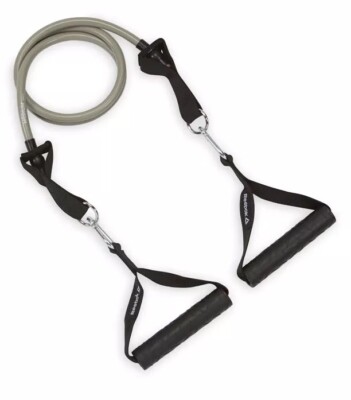 Reebok Medium Resistance Tube Ultra Grip Handles- Interchangeable - New in Box
