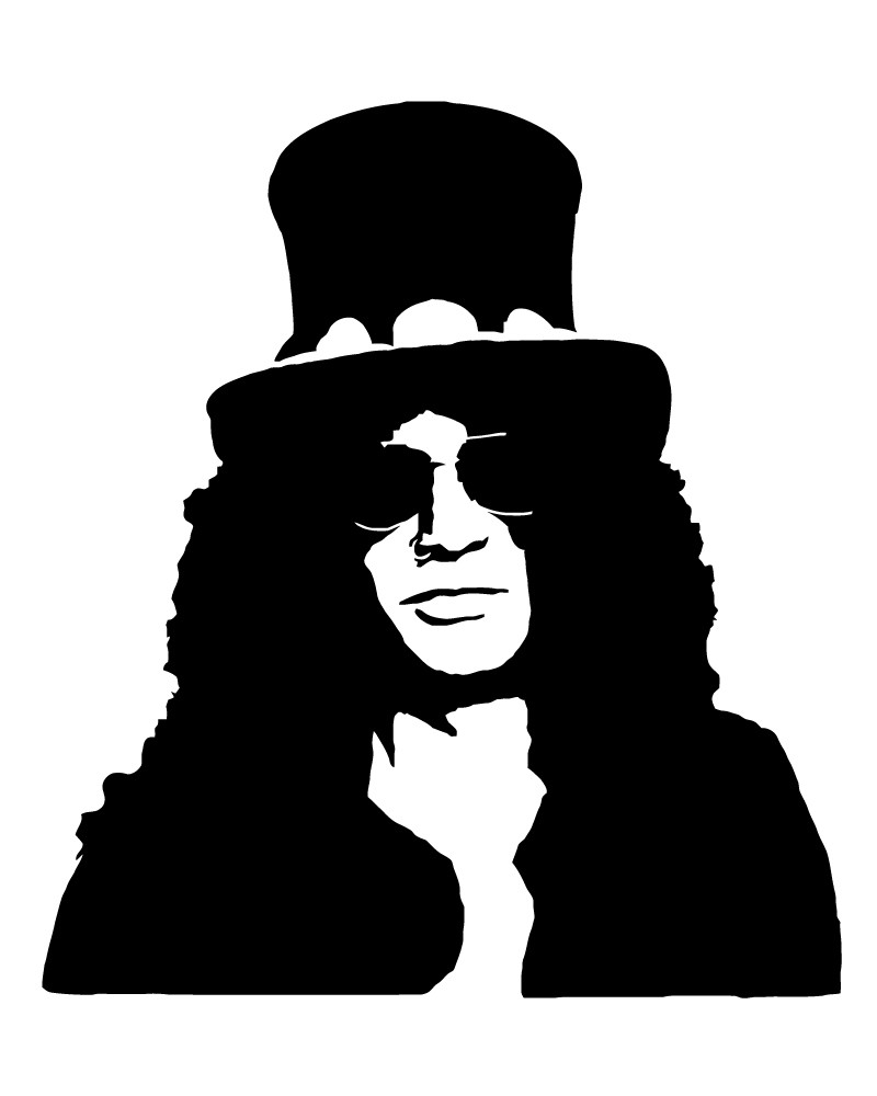 SLASH hat vinyl decal sticker Guns N Roses record Appetite for