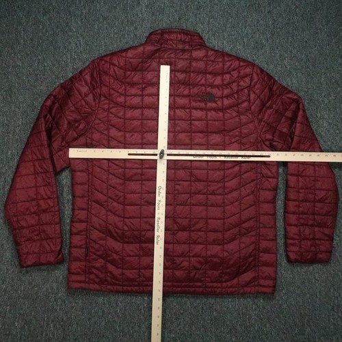 The North Face Jacket Mens Extra Large Dark Red Thermoball Full Zip Pockets - Picture 7 of 10
