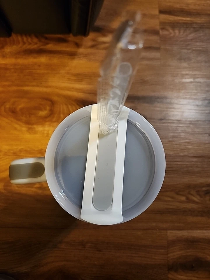 Vaso de acero inoxidable de 40 oz con mango tapa de pajita taza aislada NUEVO  Foto 3 de 4