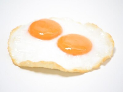 Fake Food Fried Egg Two Yolks Japan Handmade Faux Sample Display From Japan New