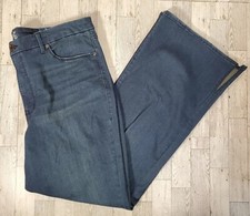 Terra  Sky Jeans Women's 20W High Rise FLARE Destructed Knee Medium Wash NEW