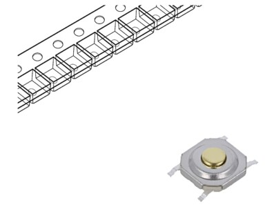 2X 8-1437565-1 Mikroschalter TACT SPST Pos: 2 005A/32VDC SMT Fehlen 26N TE Con