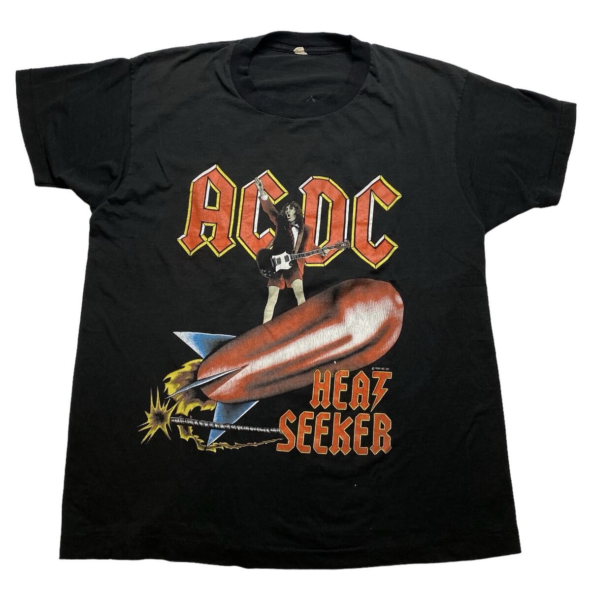 1988 AC/DC Heat Seeker T-shirt (A3690) Vintage 80s Band Tee 1988 AC/DC Heat Seeker T-shirt (A3690) Vintage 80s Band Tee