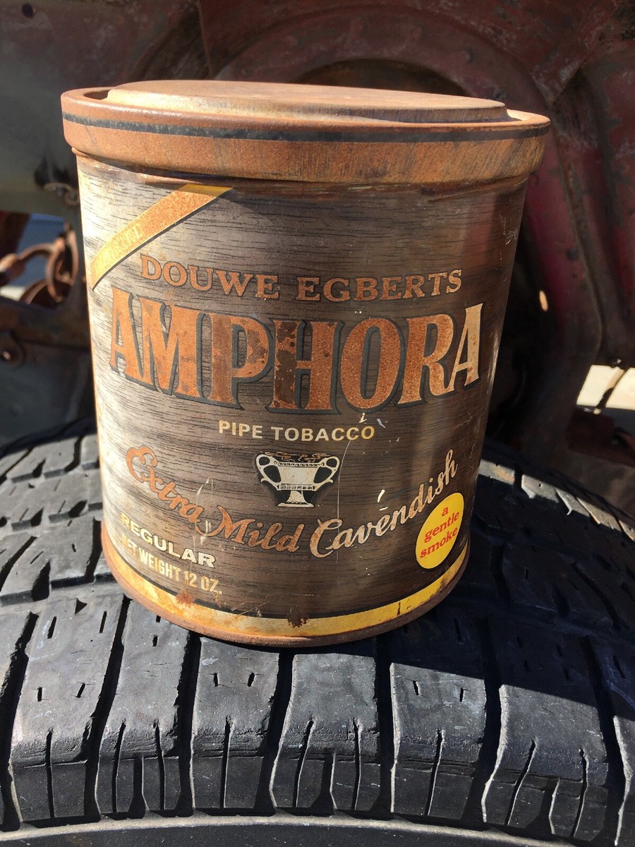 douwe egberts tobacco Tobacco Tin Green Douwe Egberts Amphora Holland Smoking Vintage Empty
