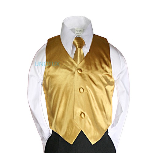Pick 2pcs Necktie Vest Set Boys Kid Teen for Formal Party Tuxedo Suits 4T-20 - Picture 9 of 48