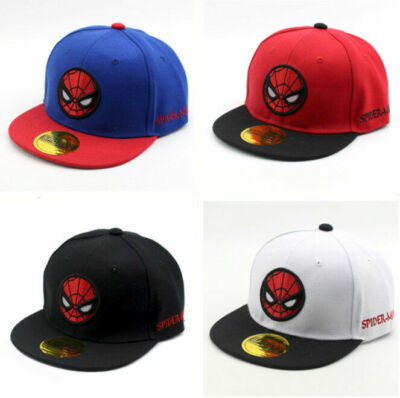 Jungen Kinder Spider-Man Sport Hip Hop Snapback Baseball Cap Hat Mütze Kappe Hut