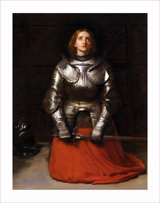 Art Giclee Printed Oil Painting John Everett Millais Joan of Arc Home Canvas ﻿