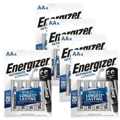 20 x Energizer Ultimate Lithium AA Mignon Batterie FR6 L91 1,5V im Blister