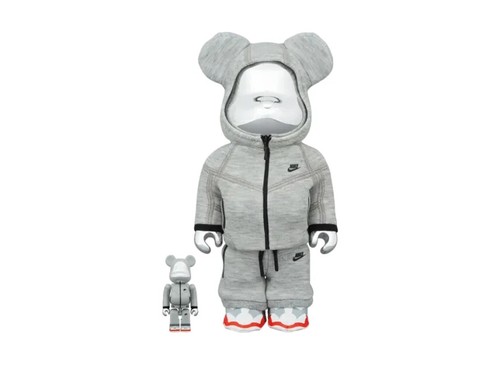 BE@RBRICK NIKE Tech Fleece N98 100% & 400% Set Medicom Toy Limited Sealed - Picture 2 of 3