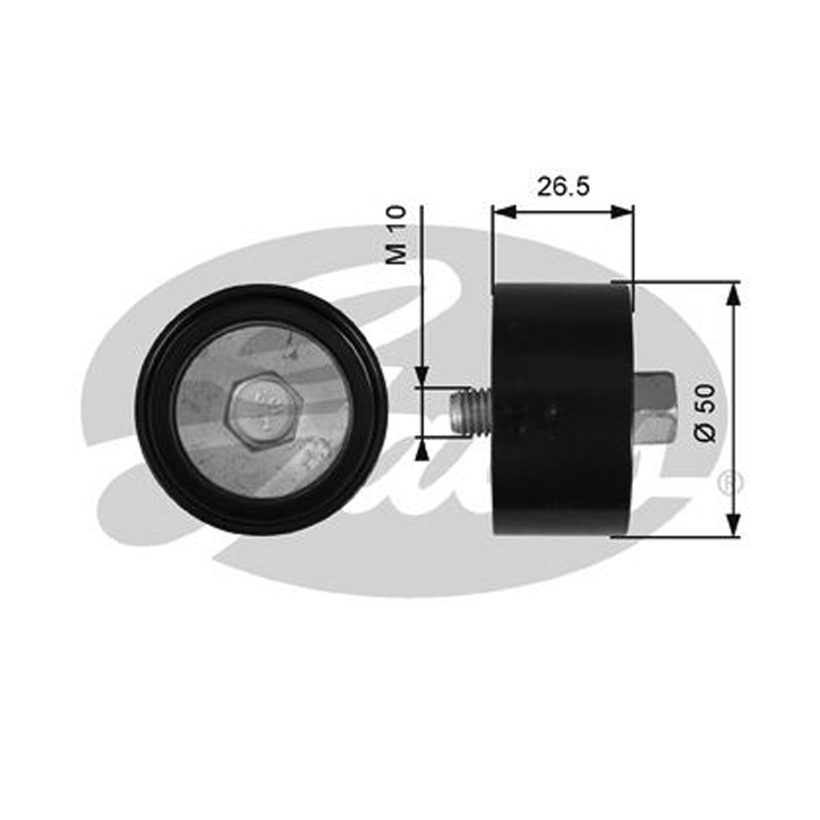 Gates DriveAlign Idler Pulley T36537 - OE Part For Hyundai