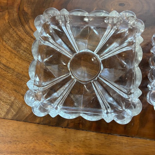 Lote de 3 cenizas cuadradas apilables de vidrio de 4,5" - 4" - 3" - Imagen 2 de 10