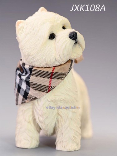 JXK 1/6 West Highland White Terrier Modelo Perro Animal Coleccionista Juguete Decoración Pintado - Imagen 6 de 15