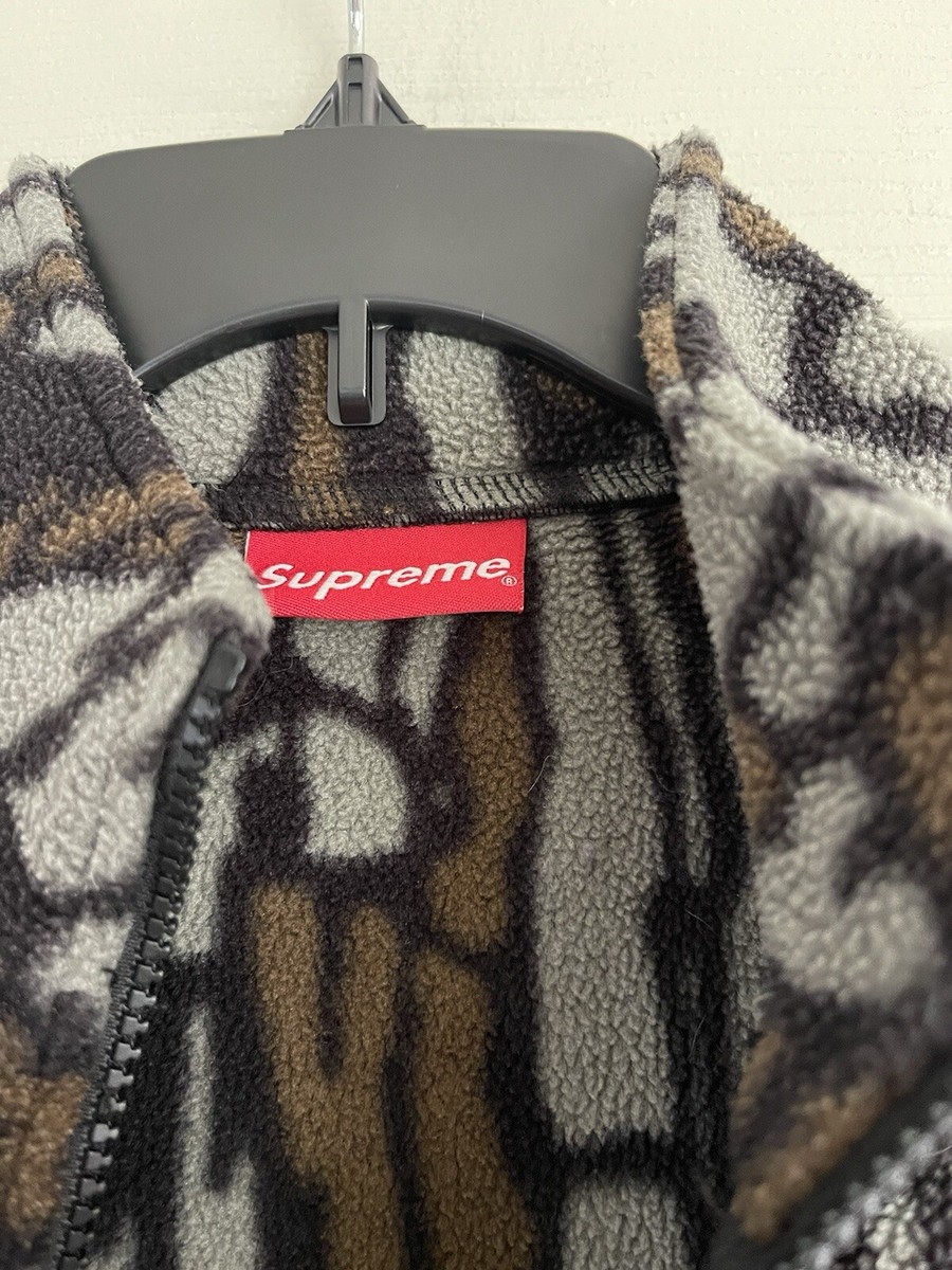 Supreme Polartec Half Zip Pullover Olive Treebark Camo Size Supreme Polartec Half Zip Pullover Olive Treebark Camo Size