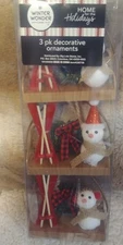 WINTER WONDER LANE - SNOWMEN/SKI LIFT CHRISTMAS ORDAMENTS BRAND NEW!