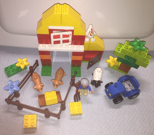 Lego DUPLO La Mia Prima Fattoria #6141 Ritirato 2011 Agricoltore Pecora 2 Maiali Pollo - Foto 4 di 4