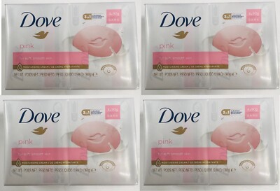 4 x Dove Pink Beauty Bar Seife 4 x 90g (insgesamt 16 Seifen)