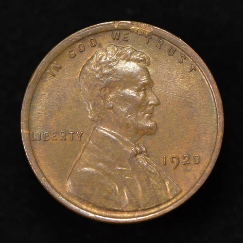1920 1c LINCOLN WHEAT SMALL CENT - AU/UNC - Mint Error Lamination - SKU-Z045