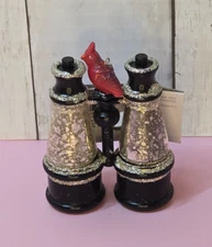 2024 Target Wondershop Glass Binoculars w/Cardinal Christmas Tree Ornament NEW