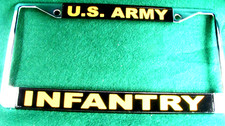 Infantry-u.s. Army-license Plate Frame-polished Hd Cromed Metal  811026yb
