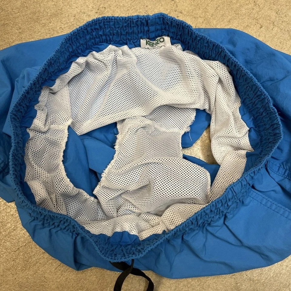 Kenzo Paris Shorts Swim Trunks Blue Spellout - Image 3 of 4