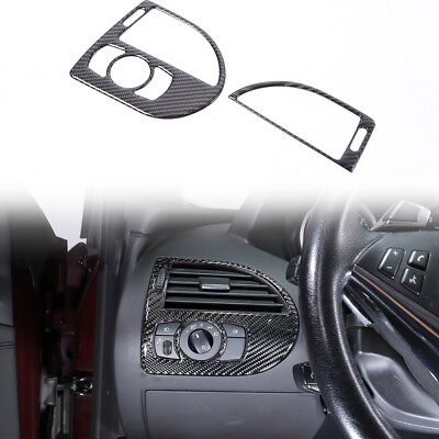Carbon Fiber Interior Side Air Vent Trim Sticker Passend für BMW 6er E63 E64
