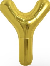 40 Inch Large Gold Letter Y Balloons Helium Balloons