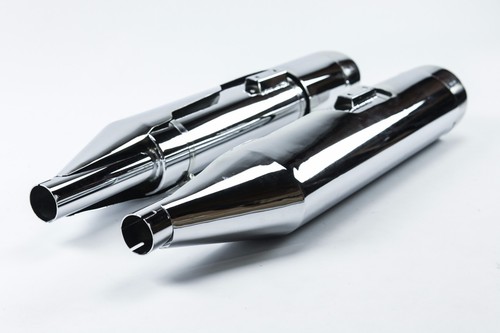 Monster Slip-On Mufflers Harley Davidson Oval Exhaust Pipes Touring Glide - Picture 8 of 8