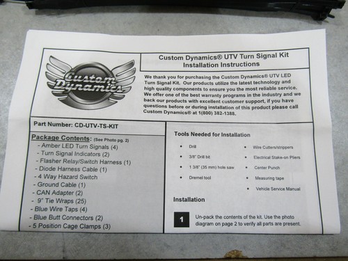 CUSTOM DYNAMICS UTV UNIVERSAL LED TURN SIGNAL KIT 2020-1400 - Picture 2 of 4