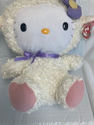 Ty Beanie Buddy HELLO KITTY Easter Lamb Suit 12'' Large New MWMT's