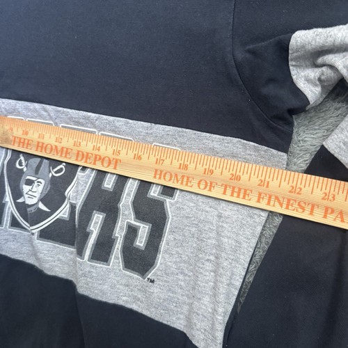 Sudadera De Colección Nuez moscada Para Hombres Raiders Spellout Cuello Redondo Hecha en EE. UU. Talla Grande - Imagen 7 de 7