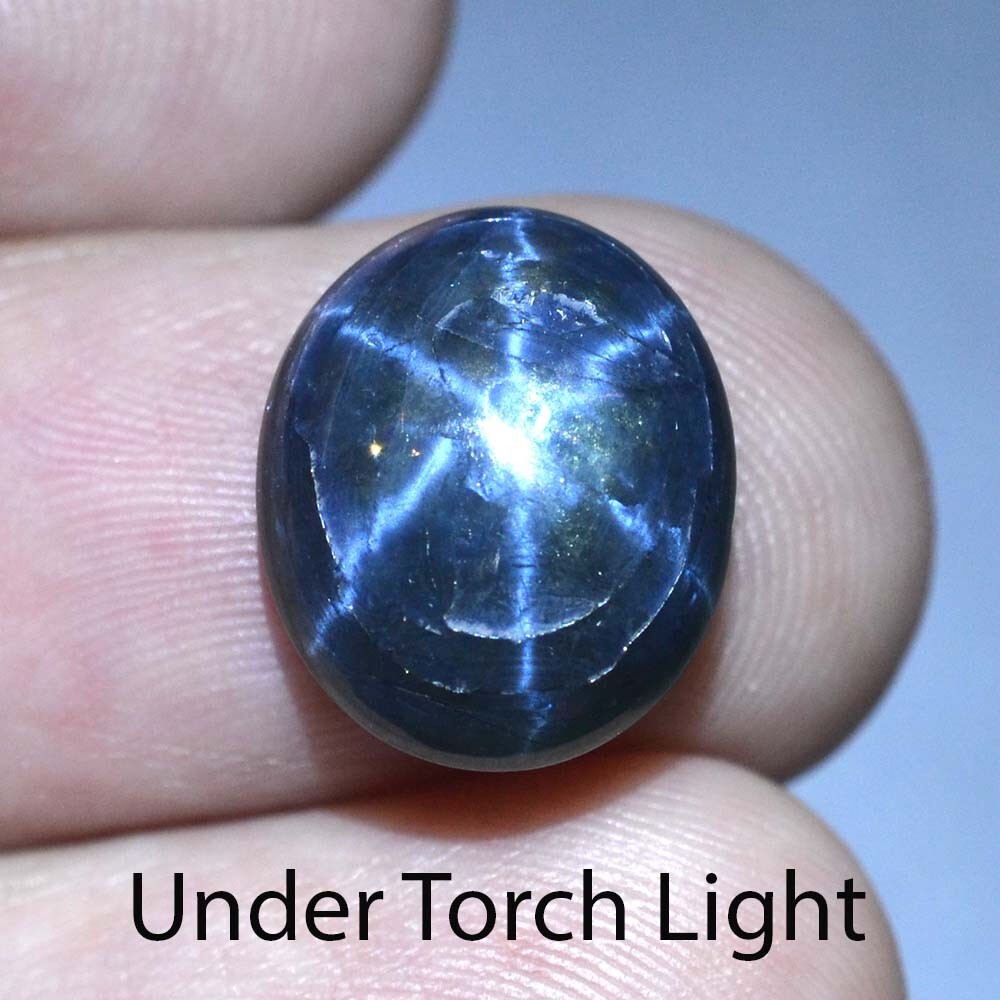 9.20 Ct 13.7x11.4 MM Natural Blue Star Sapphire 6 Rays