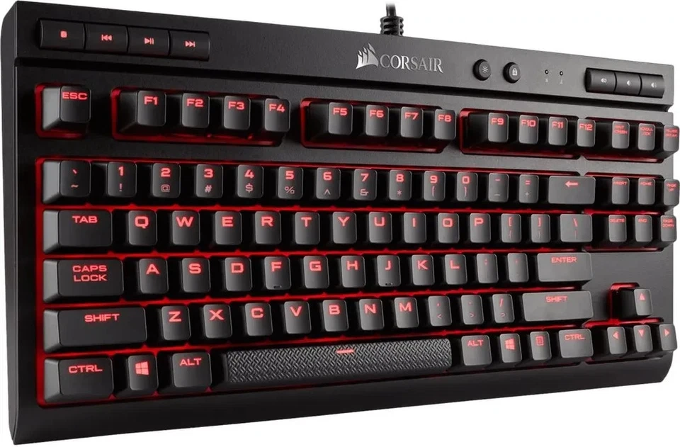 Corsair K63 Mechanische Gaming Tastatur Cherry MX red QWERTZ DE Layout Rote LED - Bild 2 von 4