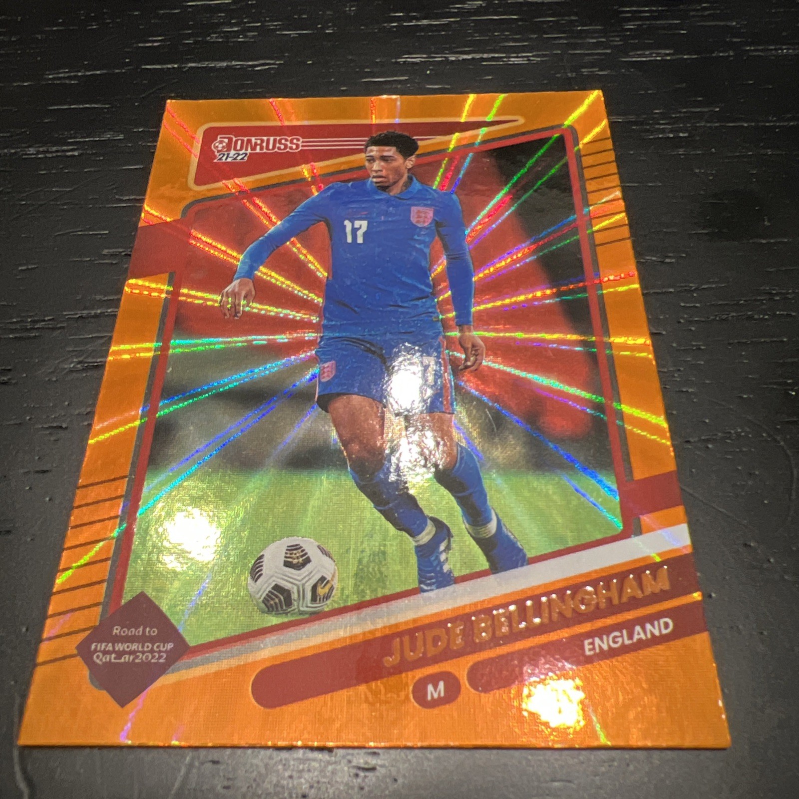 2021-22 Panini Donruss Road to Qatar - Jude Bellingham #48 Holo Orange Laser