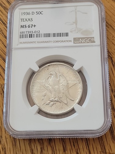 1936 D Texas Commemorative Half Dollar NGC MS 67+ - Picture 7 of 7