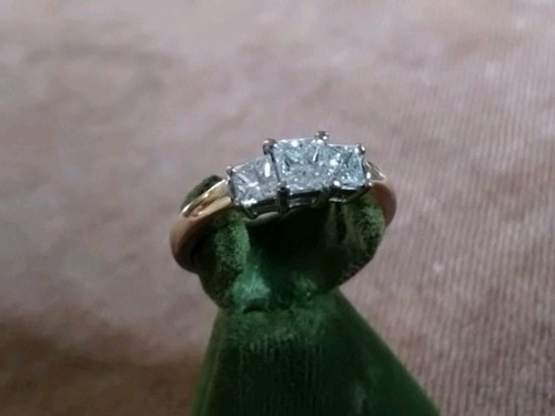 14K Princess Cut Natural Diamond Anniversary Band 1ct Twt