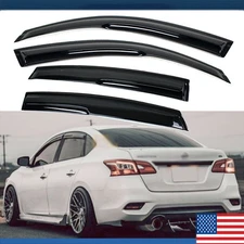 For 2013-2019 Nissan Sentra Mugen Style Window Visor Vent Rain Guards Deflector