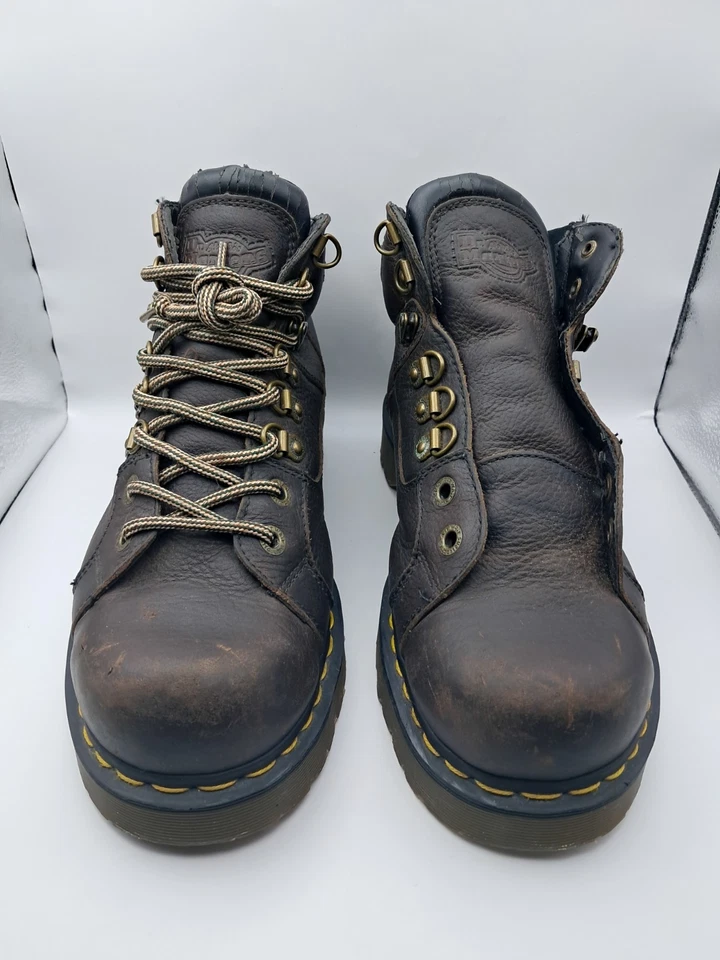 Tamanho 9M | 10,5W - Dr. Botas masculinas robustas de couro para caminhada de combate Martens 11302 - Imagem 3 de 4