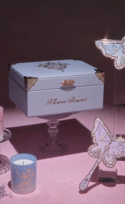 Flower Knows 8th Anniversary Set, Box Butterfly Mirror Candle