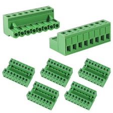 5PCS 8Pin 5.08mm Pitch Pluggable PCB Angle Screw Terminal Block Plug Connecto...
