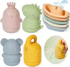Baby Bath Toys 9PCS Mold Free Bath Toys for Babies 6-12 Months Bathtub Water Toy