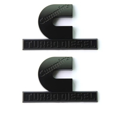 Yoaoo 2Pack OEM Black Cummins Turbo Emblem Badges Compatible with 2500 