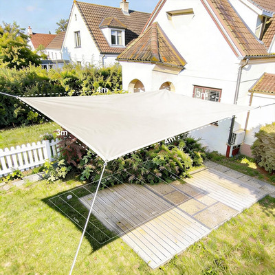 HAIKUS Sonnensegel 3X4 M Weiß Rechteckig, Premium HDPE UV Schutz Sonnenschutz At